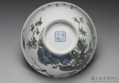 图片[3]-Bowl with peacock in falangcai painted enamels, Qing dynasty, Yongzheng reign 1723-1736-China Archive